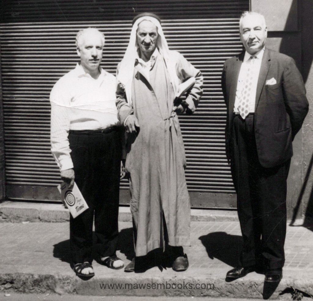 من اليمين - جعفر الخليلي - الشاعر الصافي النجفي - ناجي جواد الساعاتي